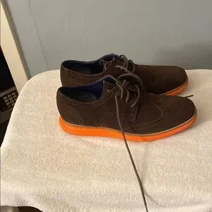 Cole Haan | Shoes | Cole Haan Brown And Orange Suede Oxfords  display picture 2